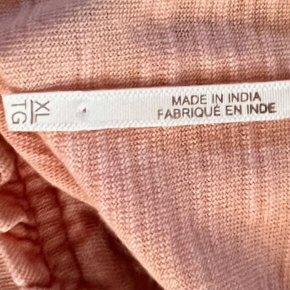 Free People Le Femme T-Shirt Pintuck Lace Ruffle Blouse Top Sz XL Tall - Picture 9 of 9